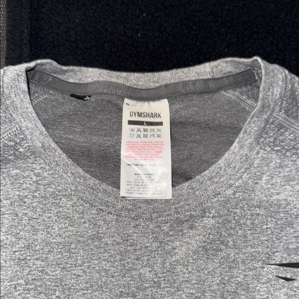 Gray Gymshark Men's Long Sleeve Shirt - Picture 4 of 5